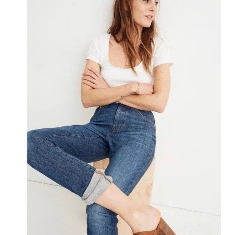 Madewell Women's Size  W 25  The High Rise Slim Boy jean Denim Jeans NWT